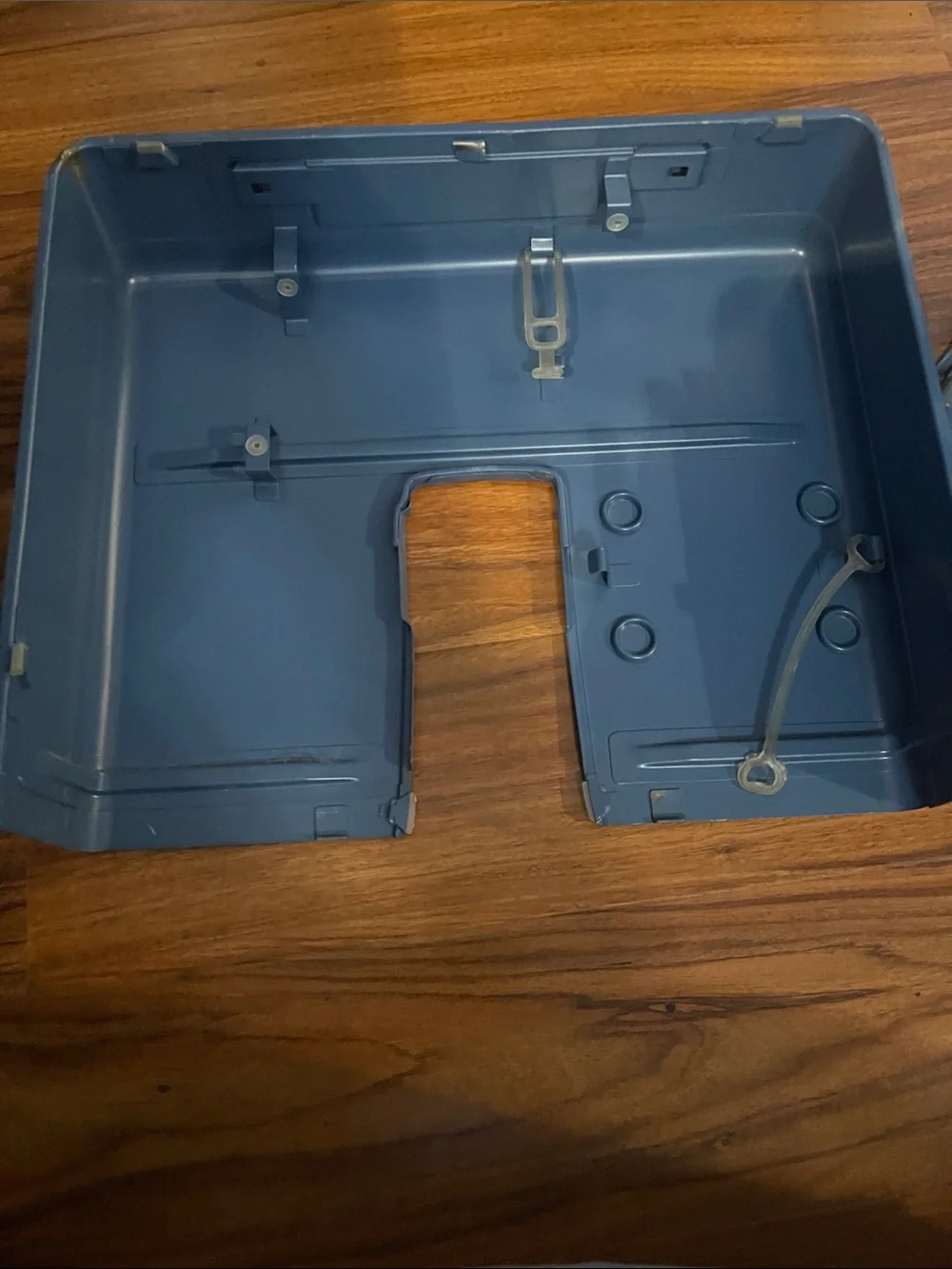 Compact Navy Blue Portable Storage Case with Handle
